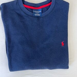 Polo by Ralph Lauren Blue and Red Crewneck Sweater